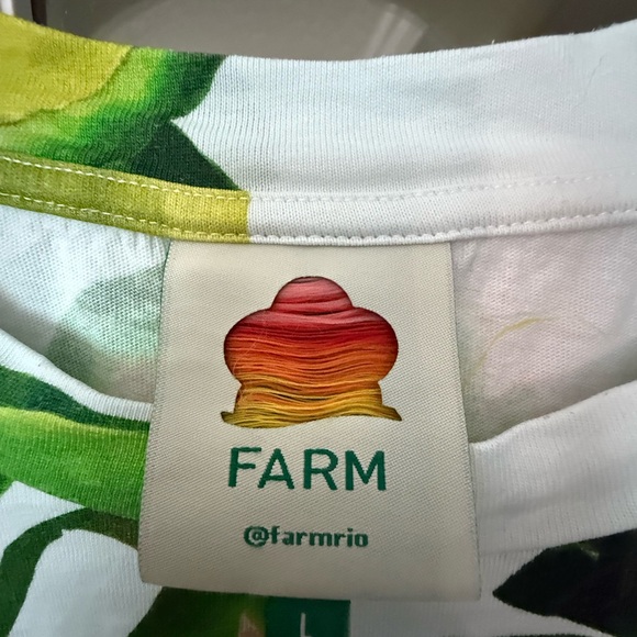 FARM Rio Green and Pink Tropical Muscle Tee - Picture 2 of 3